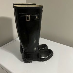Hunter boots size 7 - great condition black